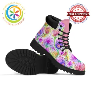 Impressionist Floral Ladies Boots