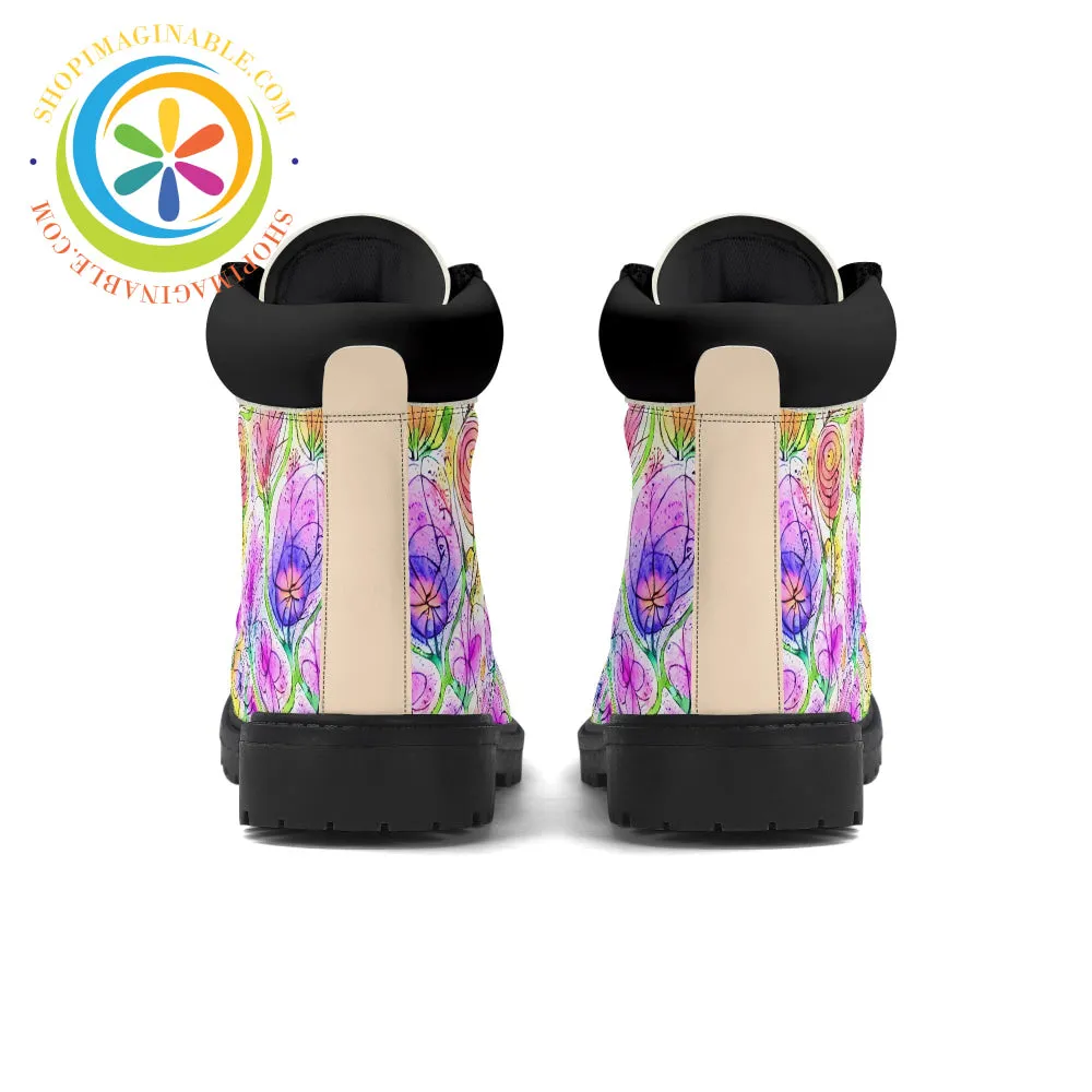 Impressionist Floral Ladies Boots