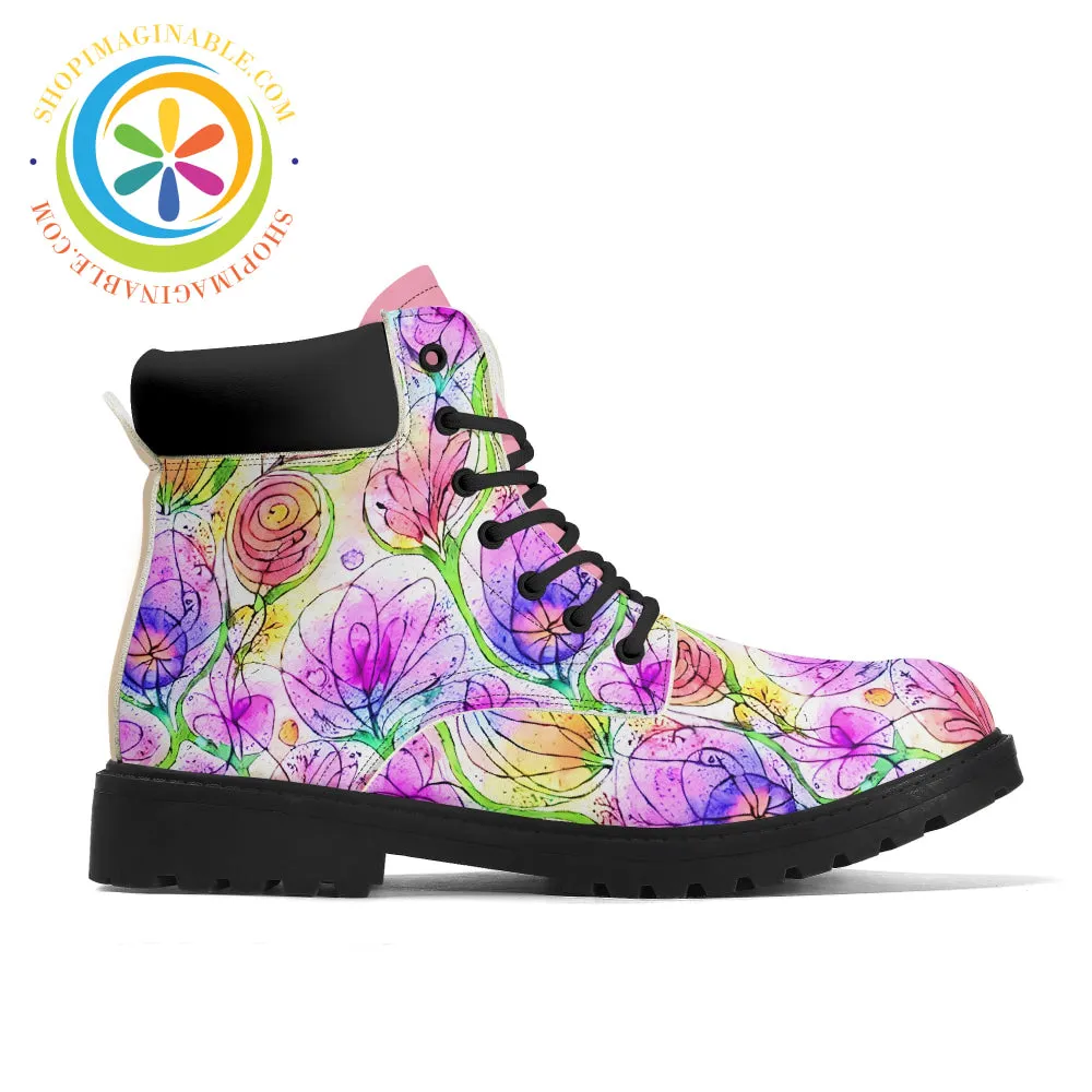 Impressionist Floral Ladies Boots