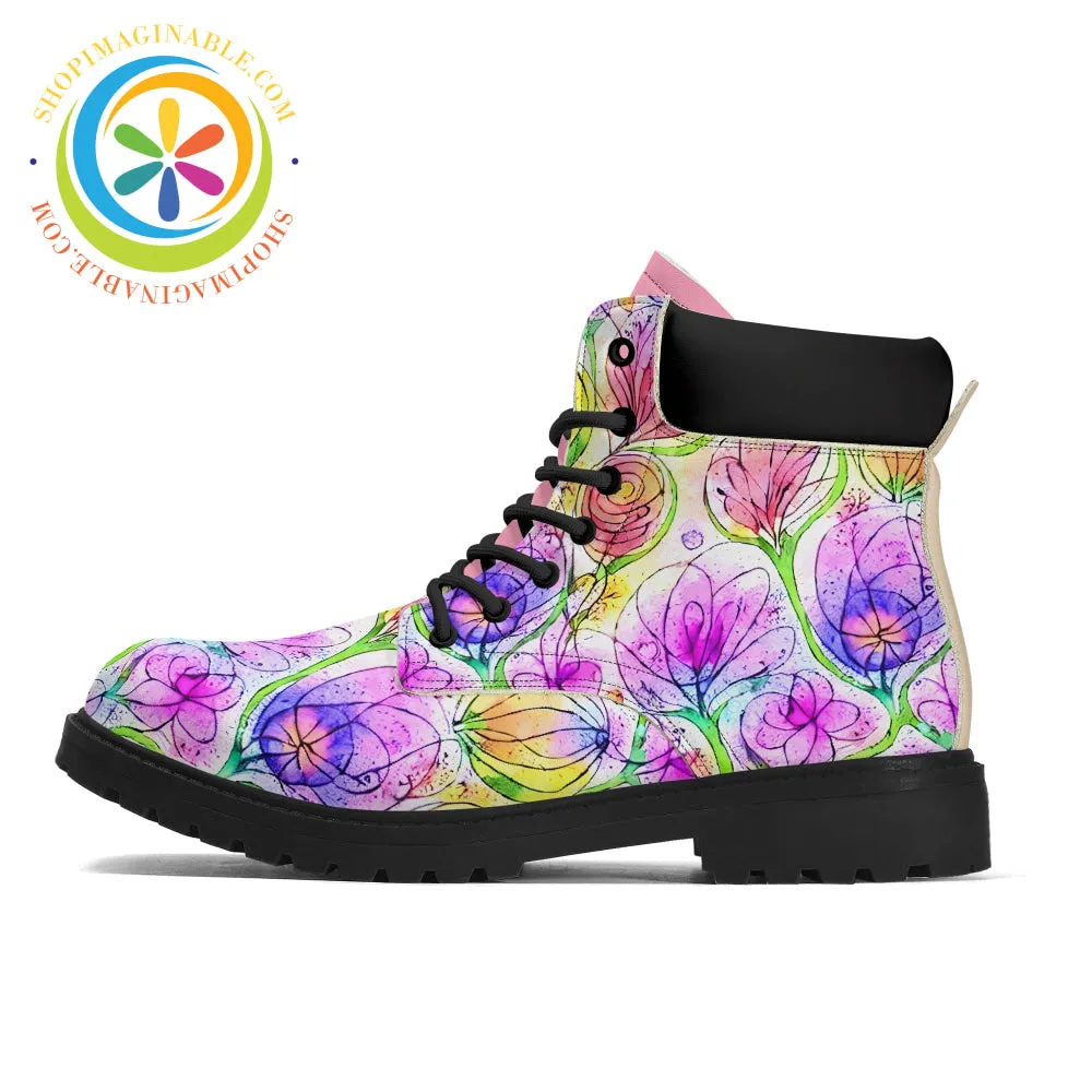 Impressionist Floral Ladies Boots