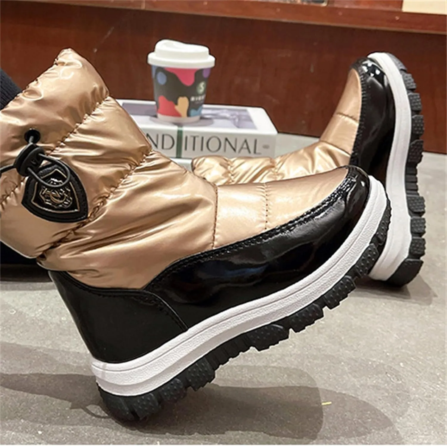 Insulated Snow Boots for Kids Water??roof Winter Comfortable Mid Calf Thicken Warm Outdoor Hiking Girl Boots Size 5
