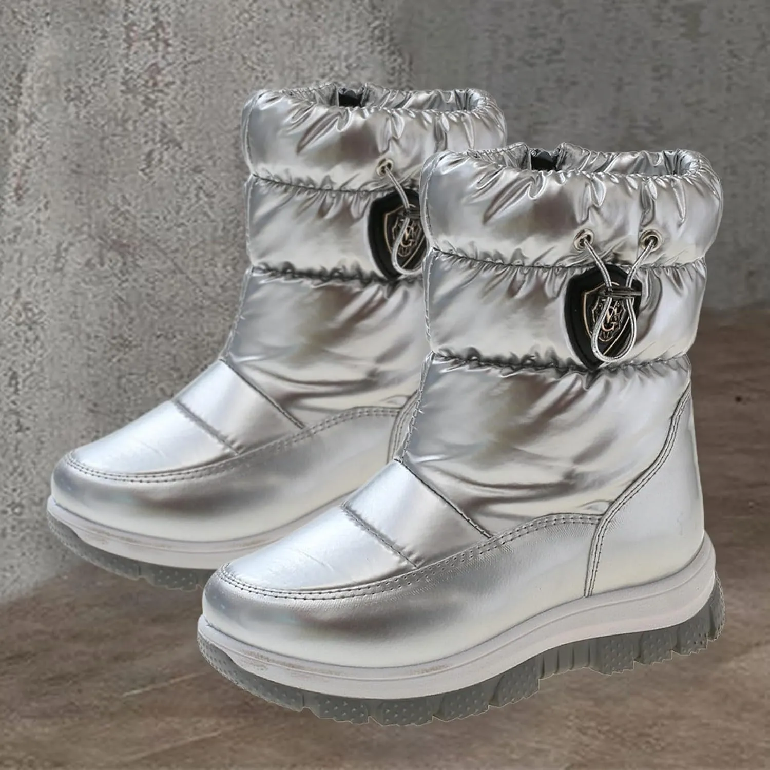Insulated Snow Boots for Kids Water??roof Winter Comfortable Mid Calf Thicken Warm Outdoor Hiking Girl Boots Size 5