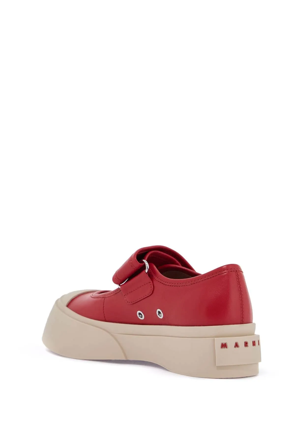 intense crimson calfskin sneakers with hook & loop fastener closure SNZW003120P7226 CRIMSON