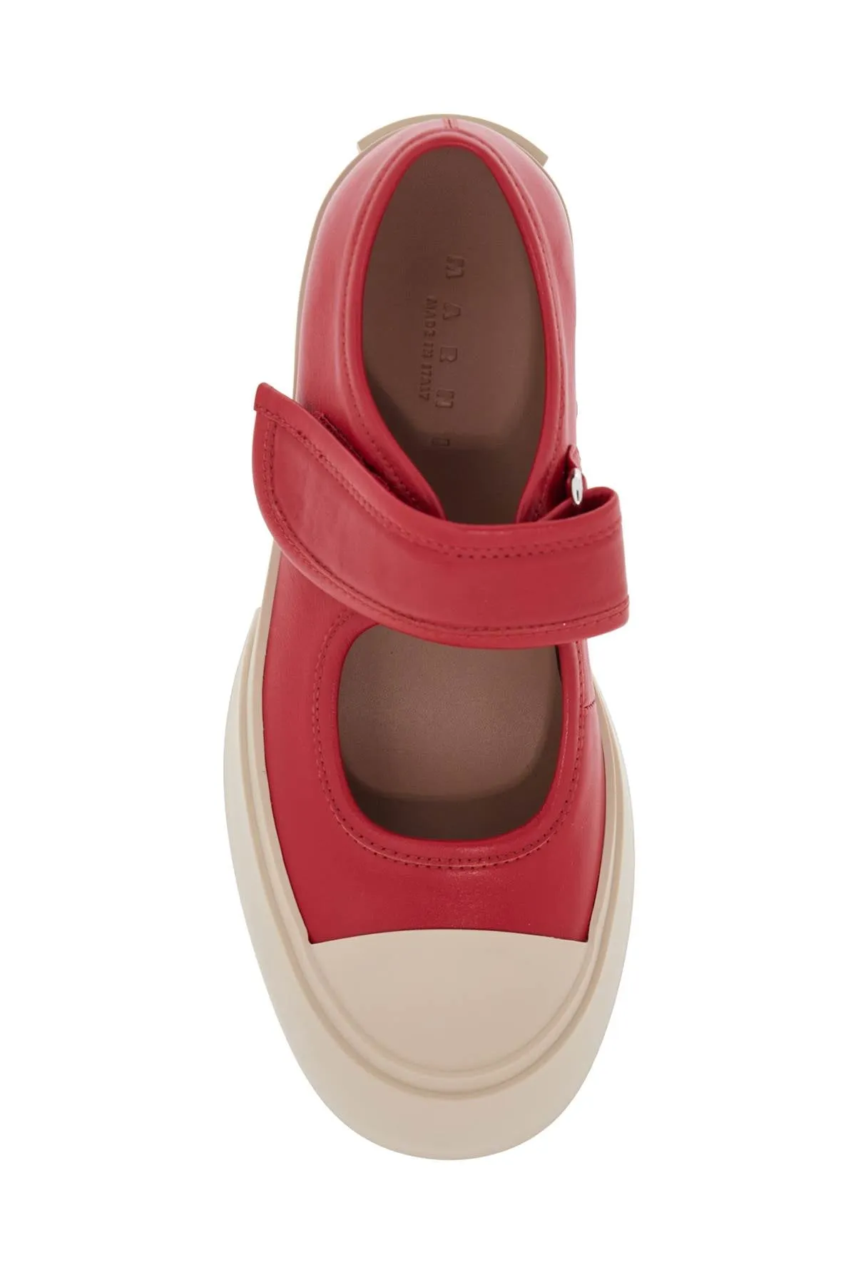 intense crimson calfskin sneakers with hook & loop fastener closure SNZW003120P7226 CRIMSON