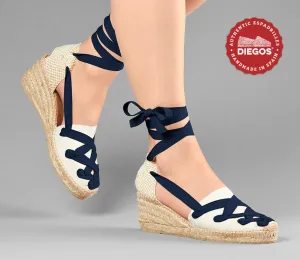 Ivory Lola high wedge Pamplona espadrilles