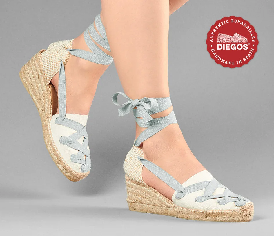Ivory Lola high wedge Pamplona espadrilles