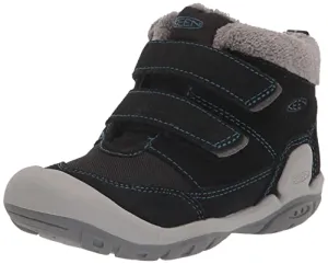 KEEN Knotch Chukka DS Mid Height Boots, Black/Mykonos Blue, 9 US Little Kid