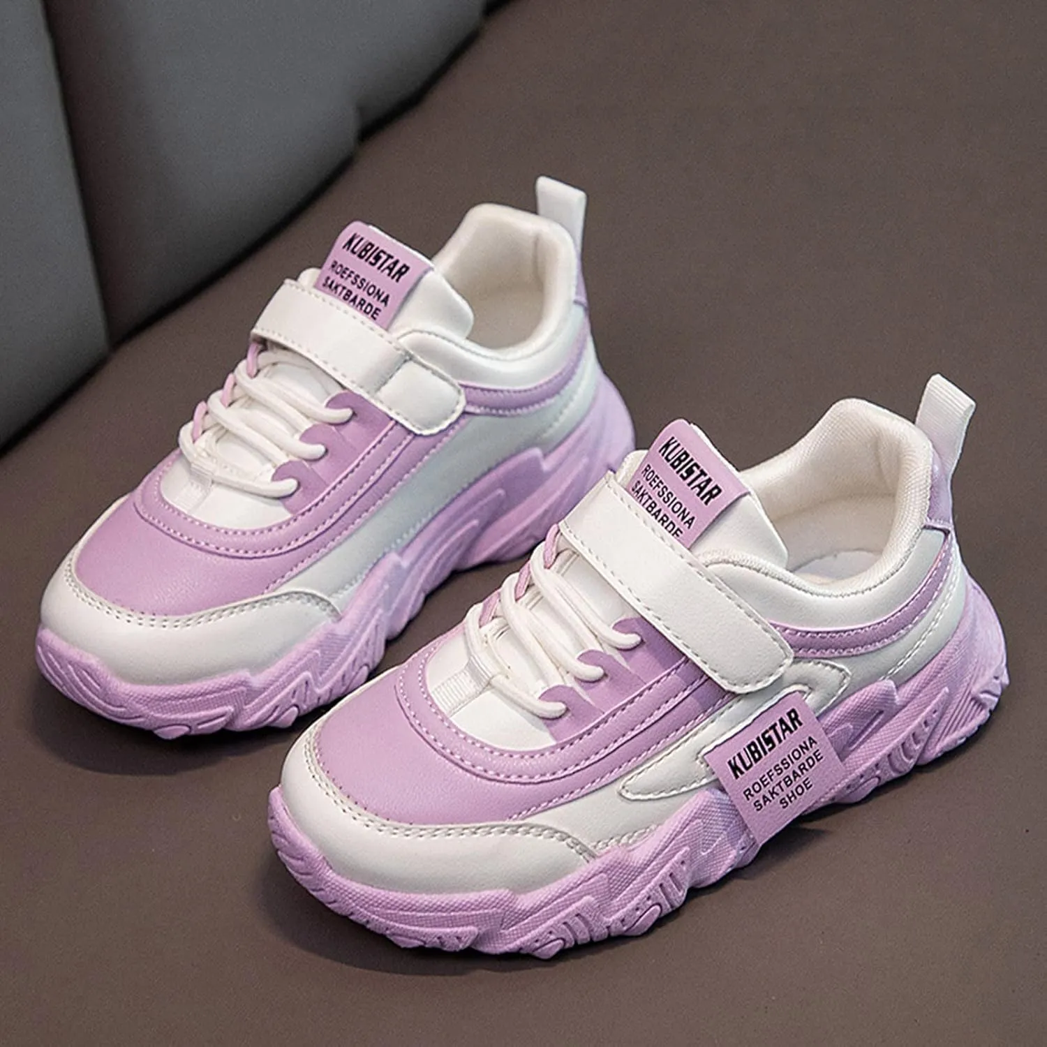 Kid Sneakers Girls Boys Running Walking Sports Adjustable Strap Sneakers Waterproof High Top Lightweight Casual Shoes