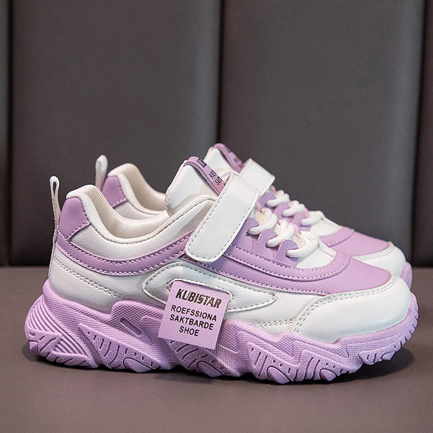 Kid Sneakers Girls Boys Running Walking Sports Adjustable Strap Sneakers Waterproof High Top Lightweight Casual Shoes