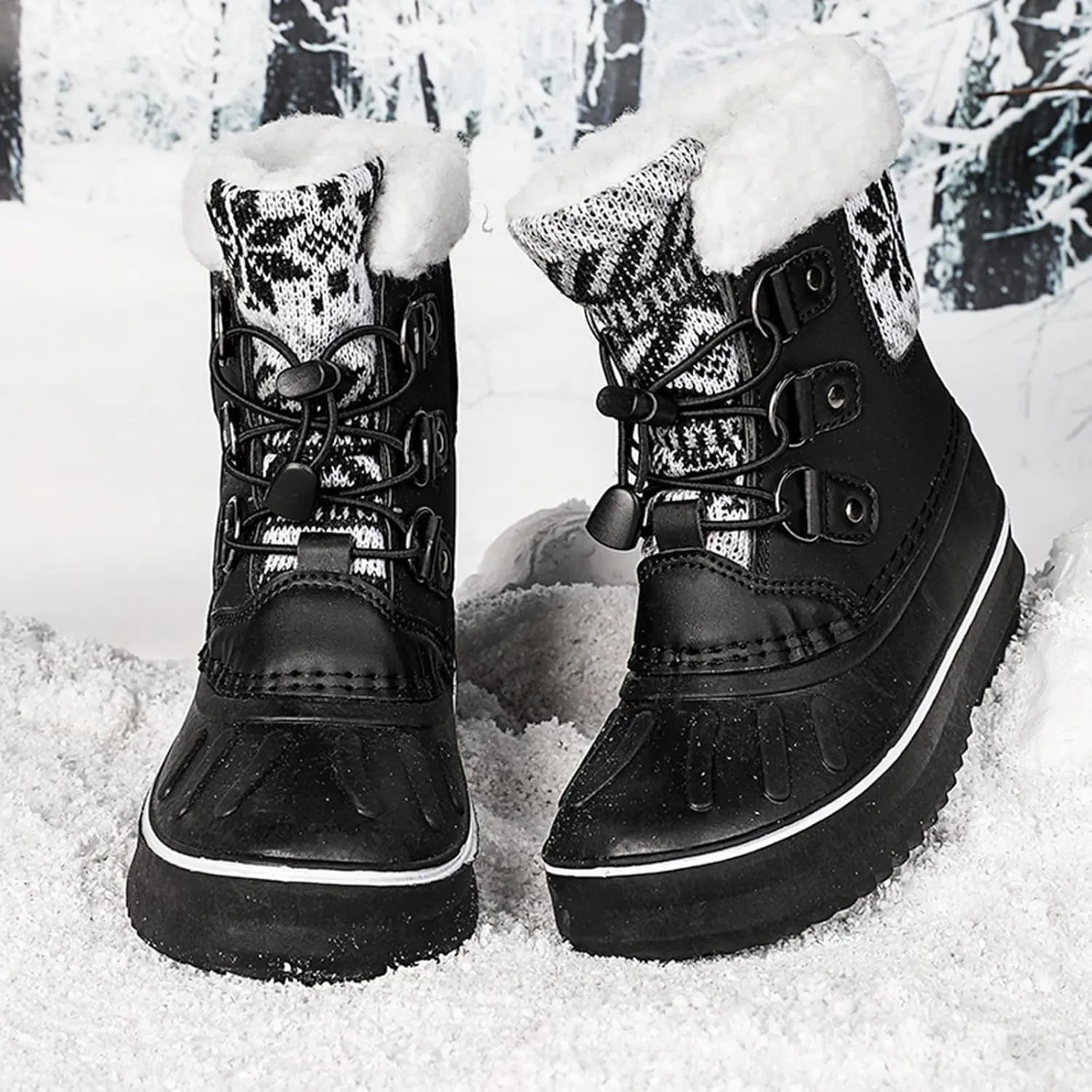 Kids Shoes Snow Boots Girls Boys OutdoorBoots Warm Boots with Cotton Snow Boots 18m Girl Boots