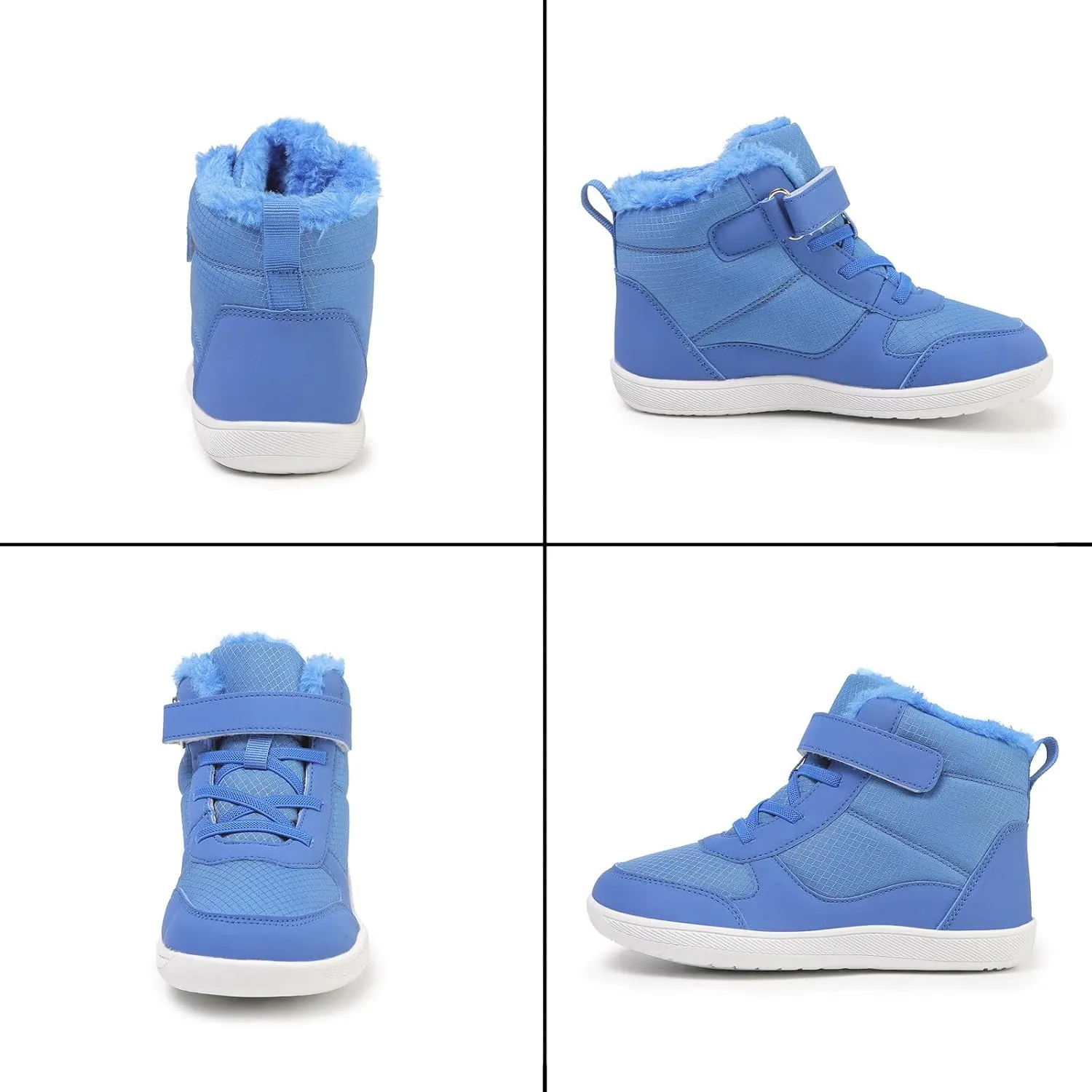 Kids Winter Barefoot Snow Boots: Comfort Warmth - Wide Toe Box Hiking Boots for Toddler/Boys/Girls