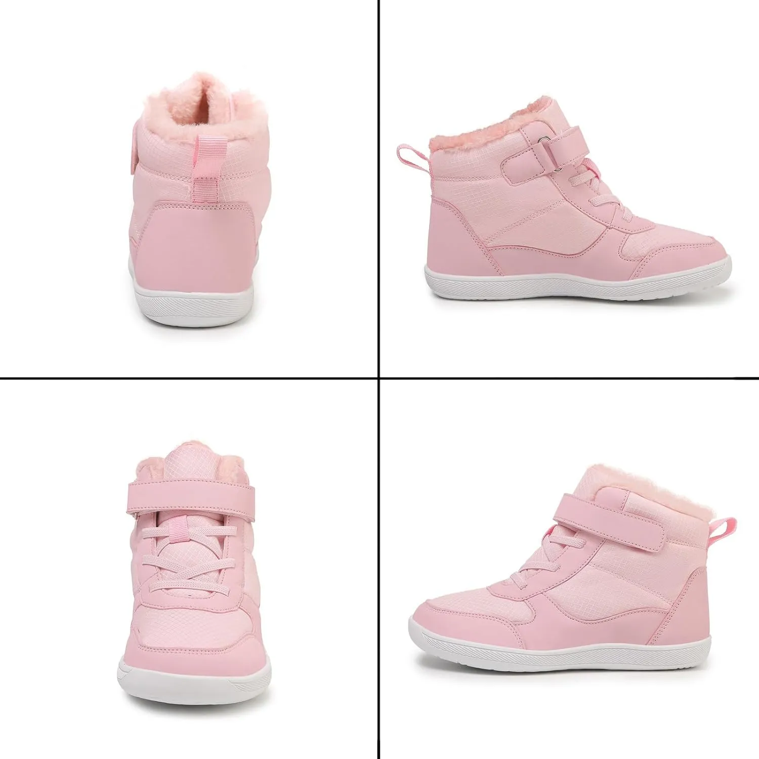 Kids Winter Barefoot Snow Boots: Comfort Warmth - Wide Toe Box Hiking Boots for Toddler/Boys/Girls