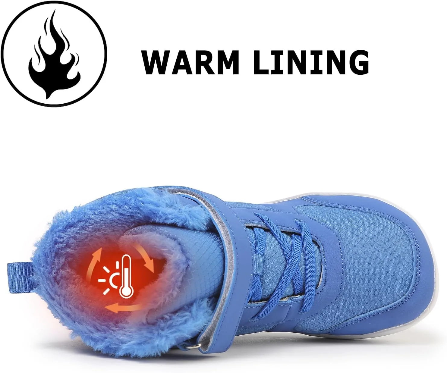 Kids Winter Barefoot Snow Boots: Comfort Warmth - Wide Toe Box Hiking Boots for Toddler/Boys/Girls