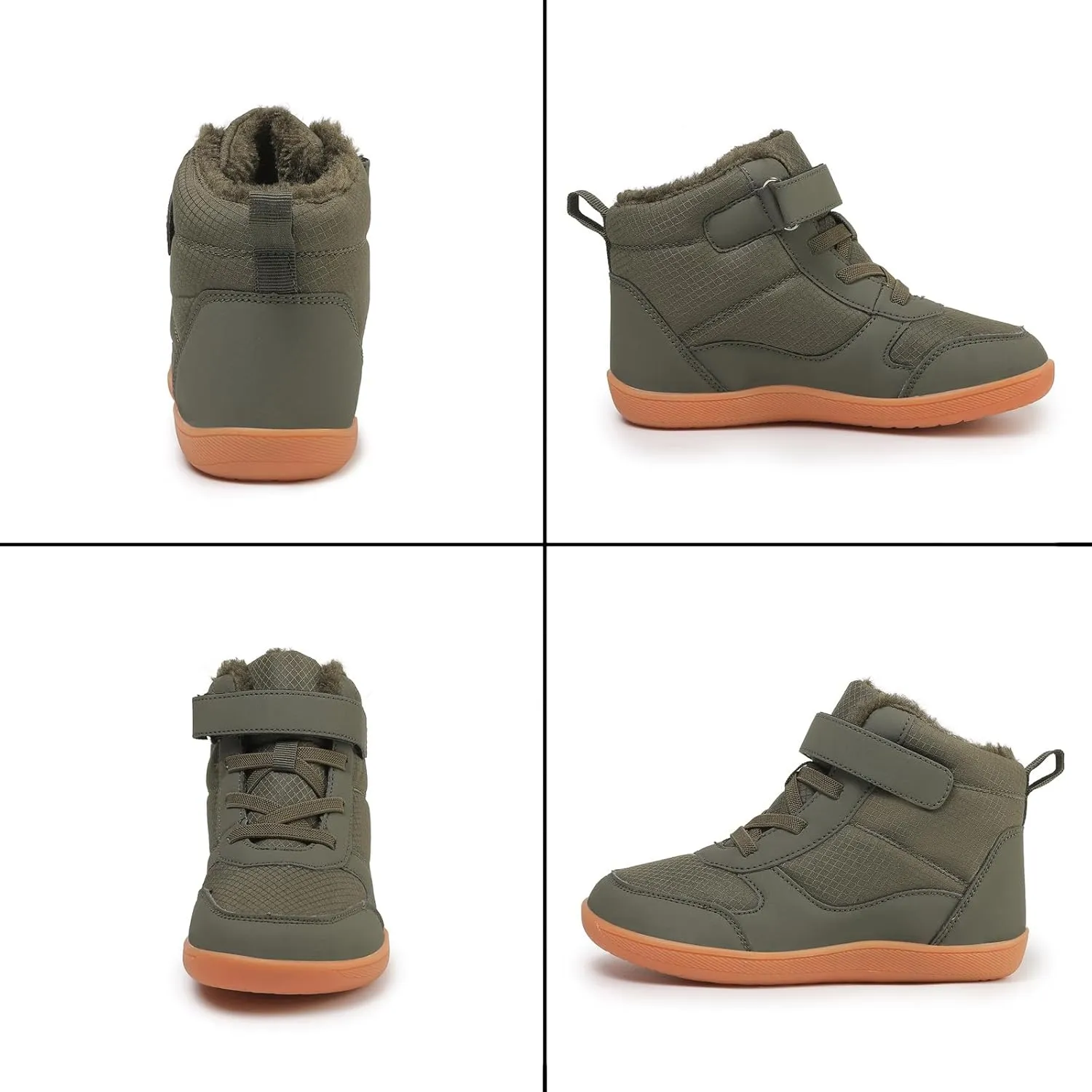 Kids Winter Barefoot Snow Boots: Comfort Warmth - Wide Toe Box Hiking Boots for Toddler/Boys/Girls
