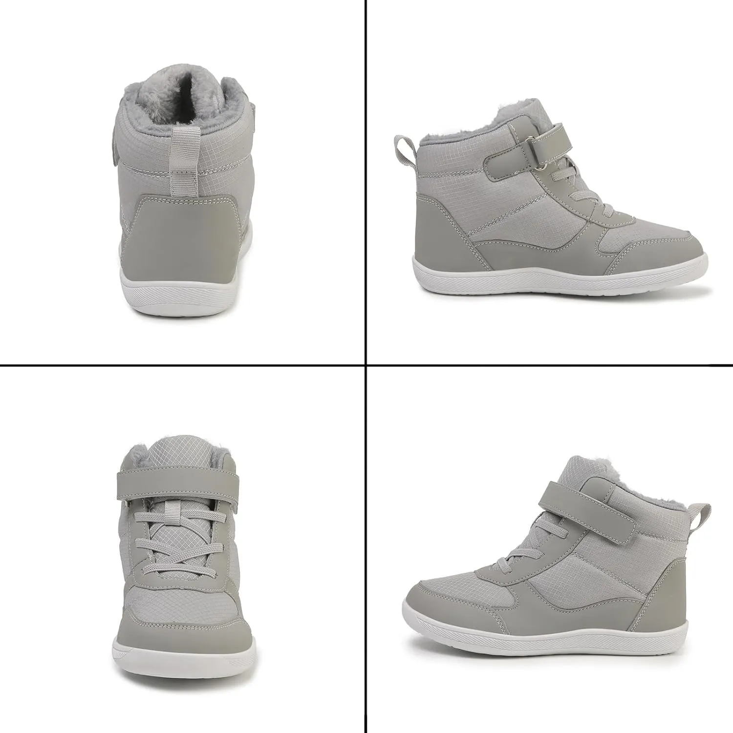 Kids Winter Barefoot Snow Boots: Comfort Warmth - Wide Toe Box Hiking Boots for Toddler/Boys/Girls