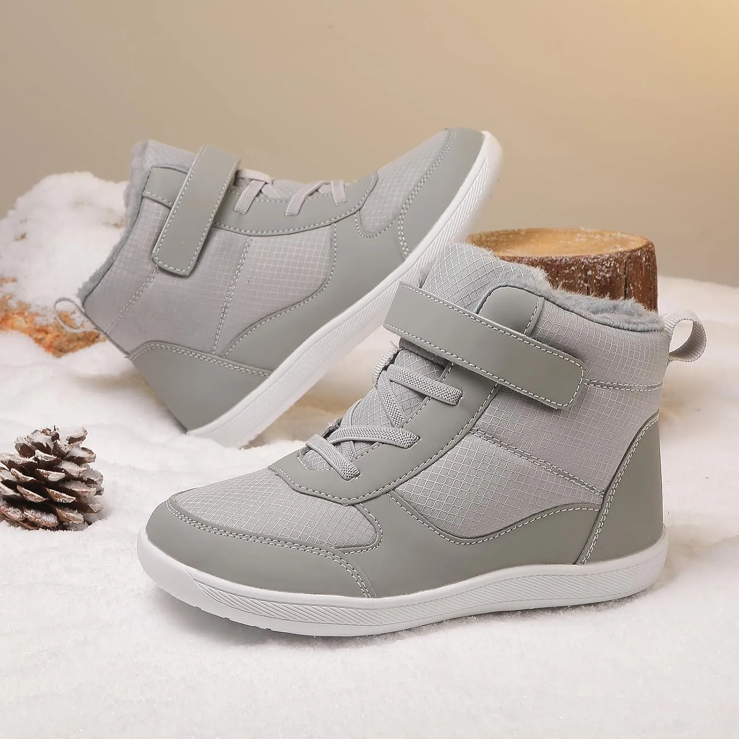 Kids Winter Barefoot Snow Boots: Comfort Warmth - Wide Toe Box Hiking Boots for Toddler/Boys/Girls