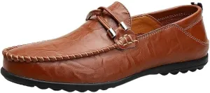 Leather Lined Casual Walking Shoes Men's Slip on Loafers Classic Leather Dress Shoes