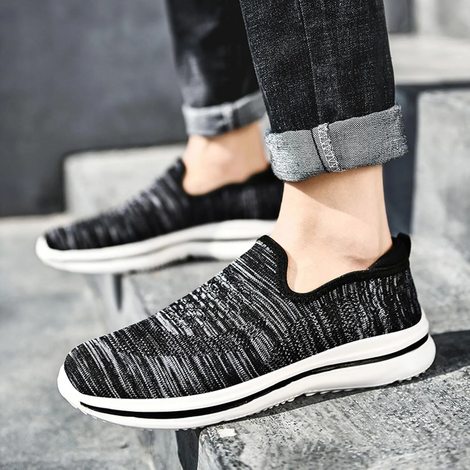 Mens Athletic Shoes Men's Sneakers Shoe for Men Slip on Shoe for Men Comfortable Everyday and Travel Sneaker