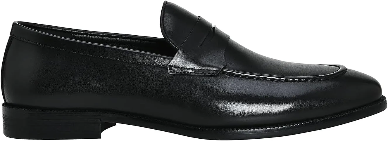 Men's Classic Oxford Leather Dress Shoes for Men Genuine Leather Breathable Slip-On Loafers