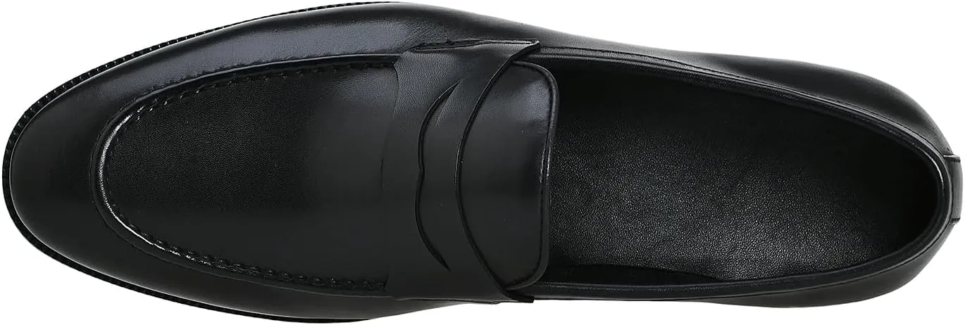 Men's Classic Oxford Leather Dress Shoes for Men Genuine Leather Breathable Slip-On Loafers
