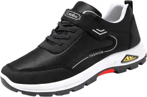 Mens Everyday Sneakers Fashion Spring and Summer Men Sports Shoes Soft Sole Non Slip Solid Color Lace Up Minimalist