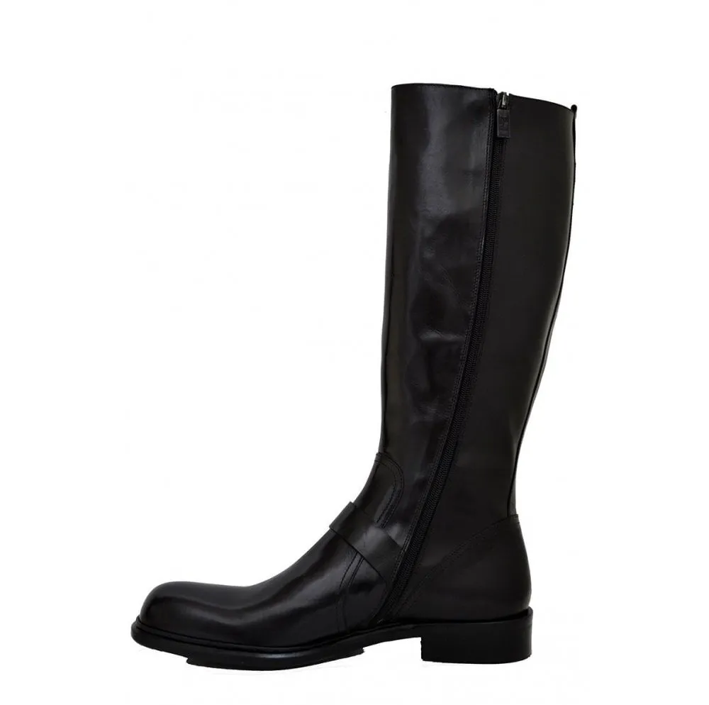 Men's Italian Shoes Jo Ghost 2014 Black Leather Formal Riding Boots