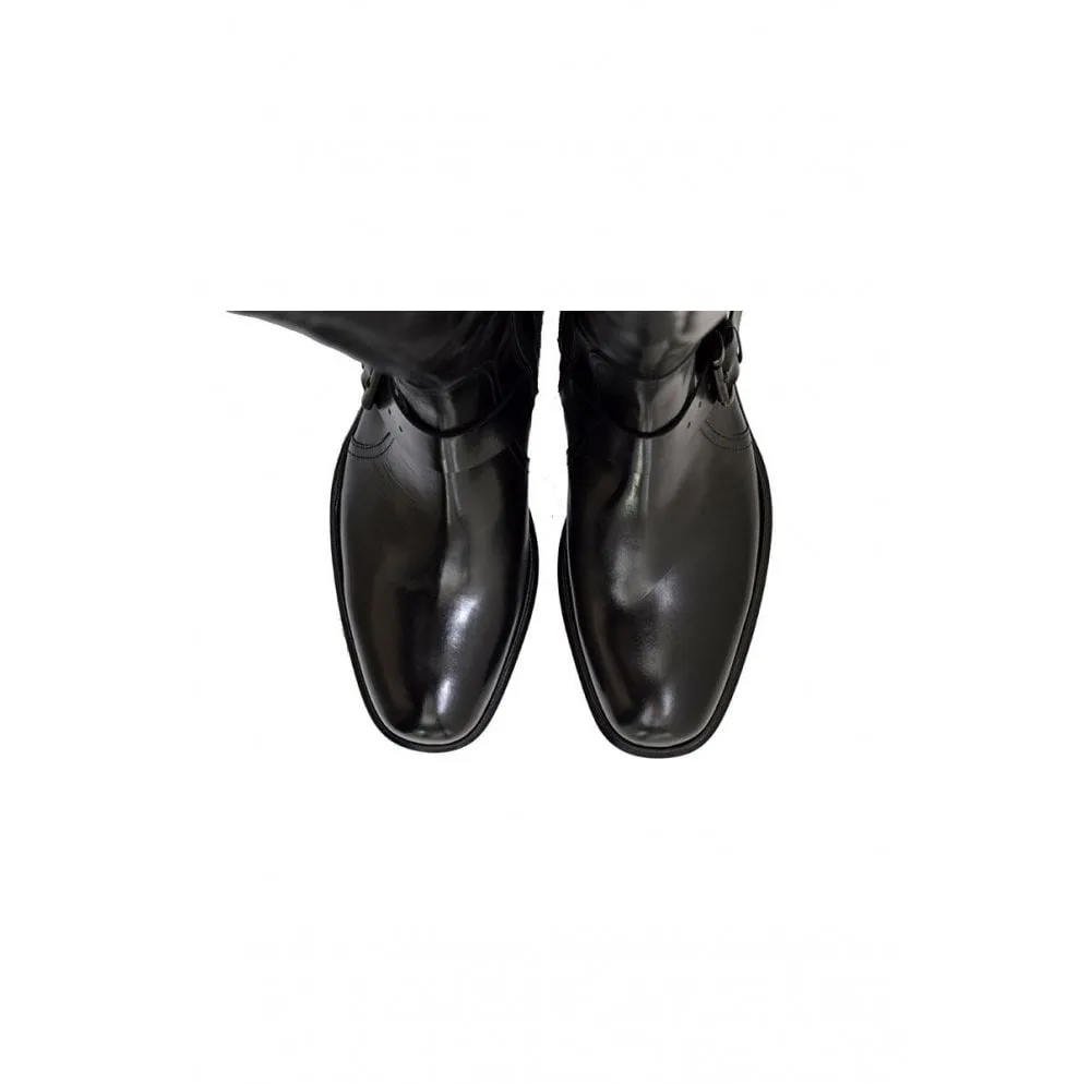 Men's Italian Shoes Jo Ghost 2014 Black Leather Formal Riding Boots