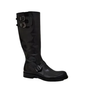 Men's Italian Shoes Jo Ghost 2014 Black Leather Formal Riding Boots