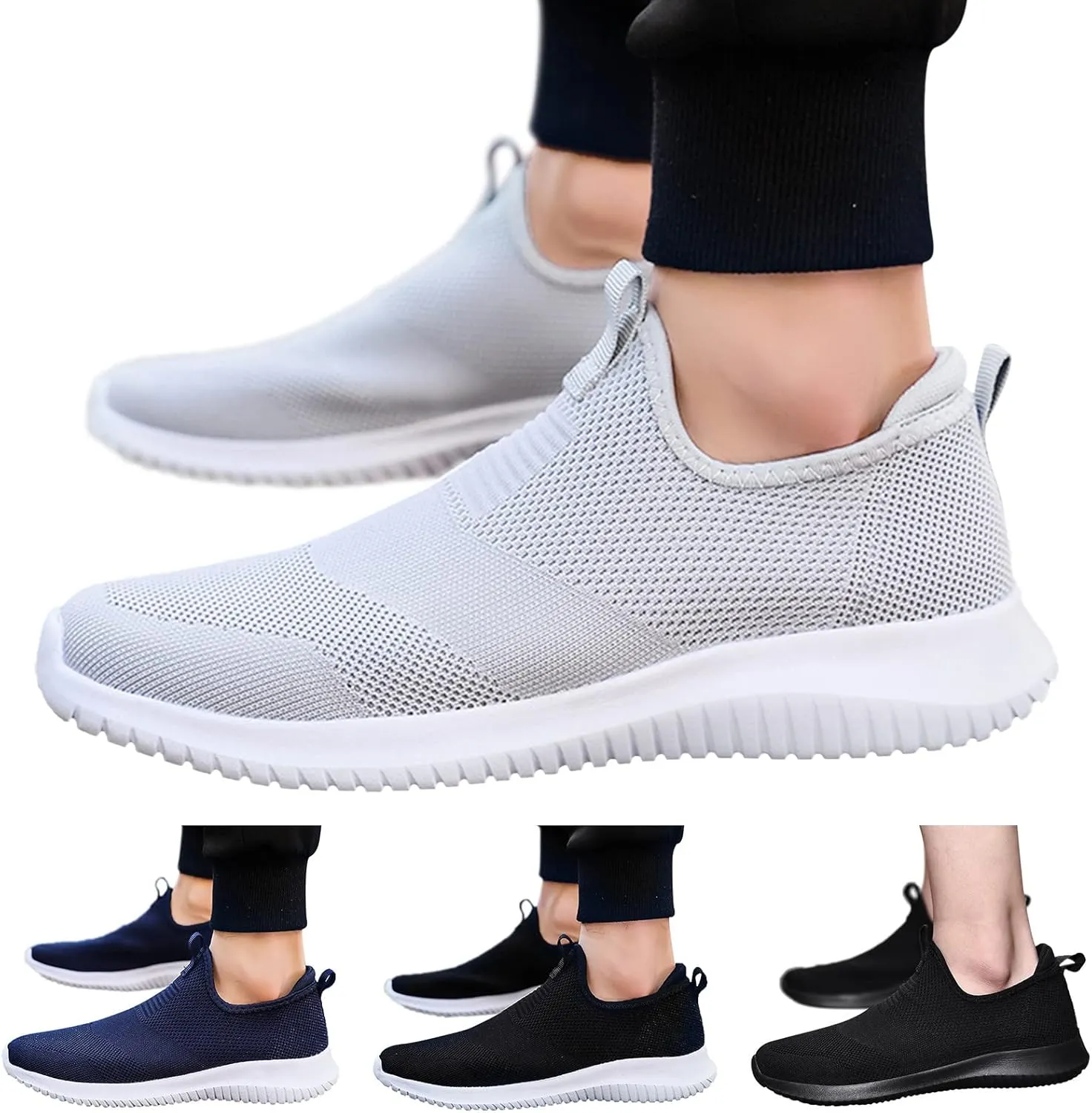 Mens Slip on Shoes Mens Athletic Shoes Slip on Shoe for Men Sneaker for Men Breathable Mesh Sneaker