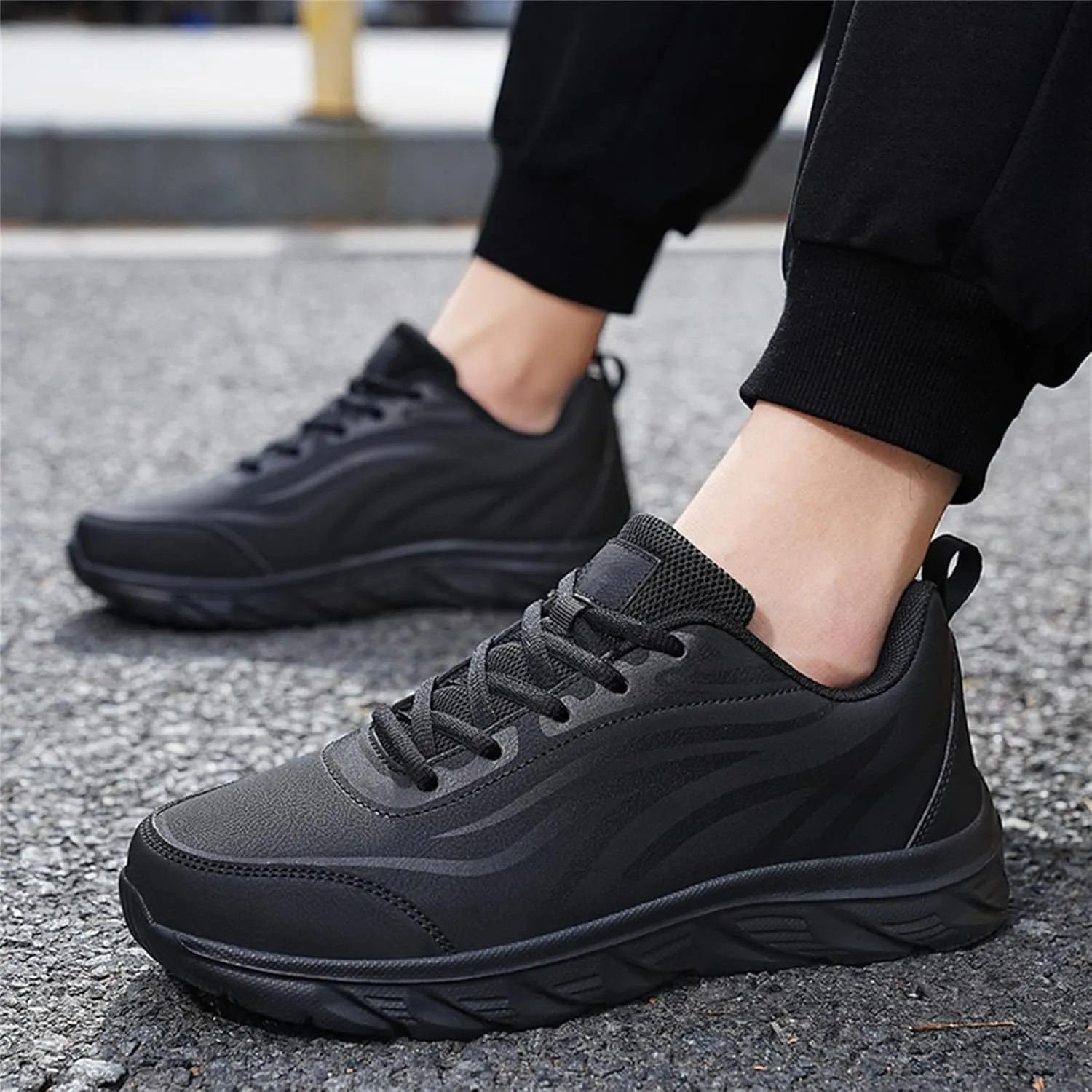 Mens Sneakers Wide Trails Hiking Shoes Slip on Walking Shoes Trekking Hiking Sneakers Wide Width Tennis Shoes