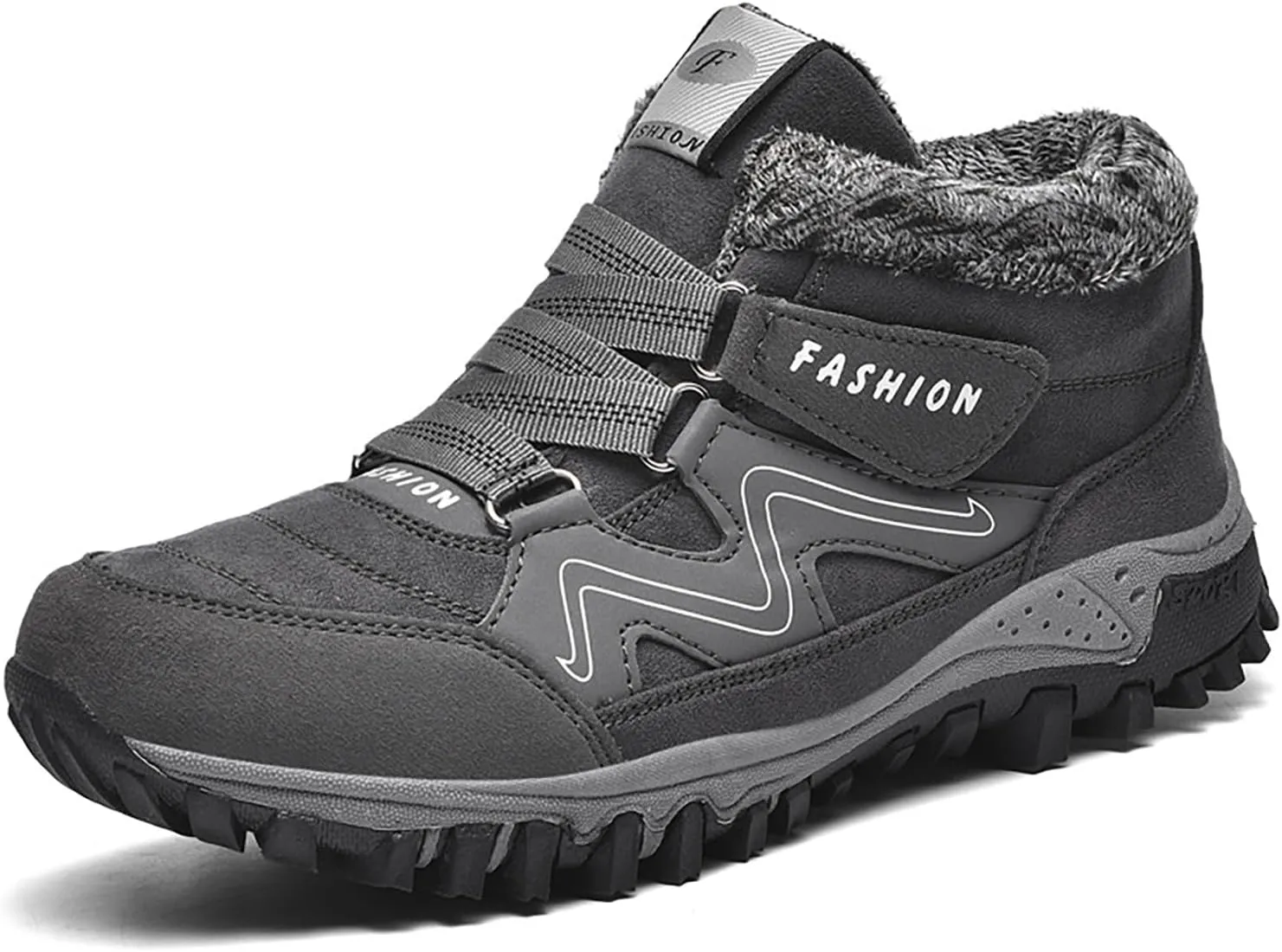 Men's Snow Boots Warm Furry Lined Footwear Waterproof Outdoor Comfort Winter Boots Non-slip Cold Weather Shoes Hiking Boot Trekking Boots