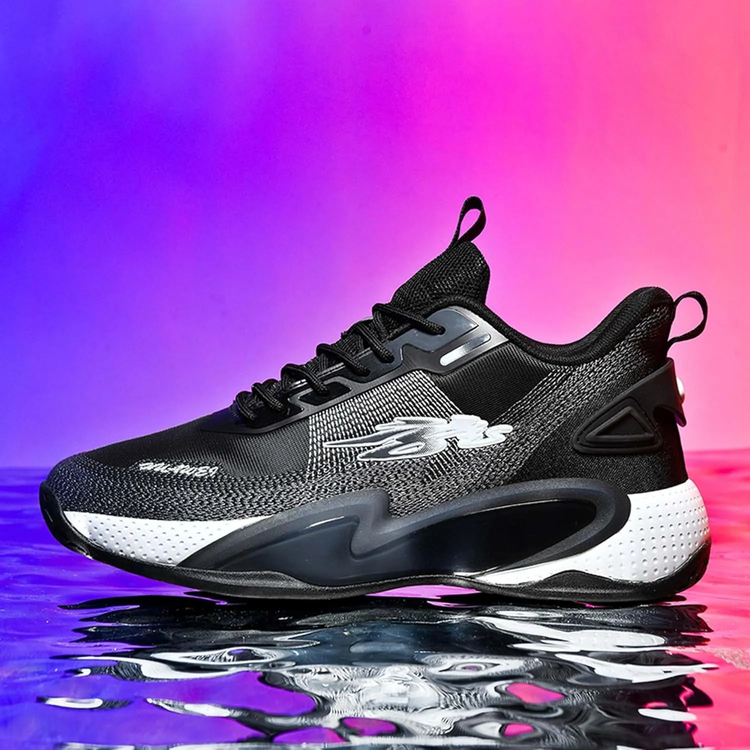 Men's Sports Rubber Soled Running Shoes,Breathable Training Casual Basketball Shoes Lightweight Training Tennis Indoor or Outdoor Walking