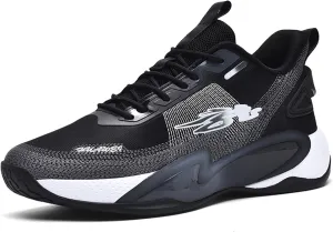 Men's Sports Rubber Soled Running Shoes,Breathable Training Casual Basketball Shoes Lightweight Training Tennis Indoor or Outdoor Walking