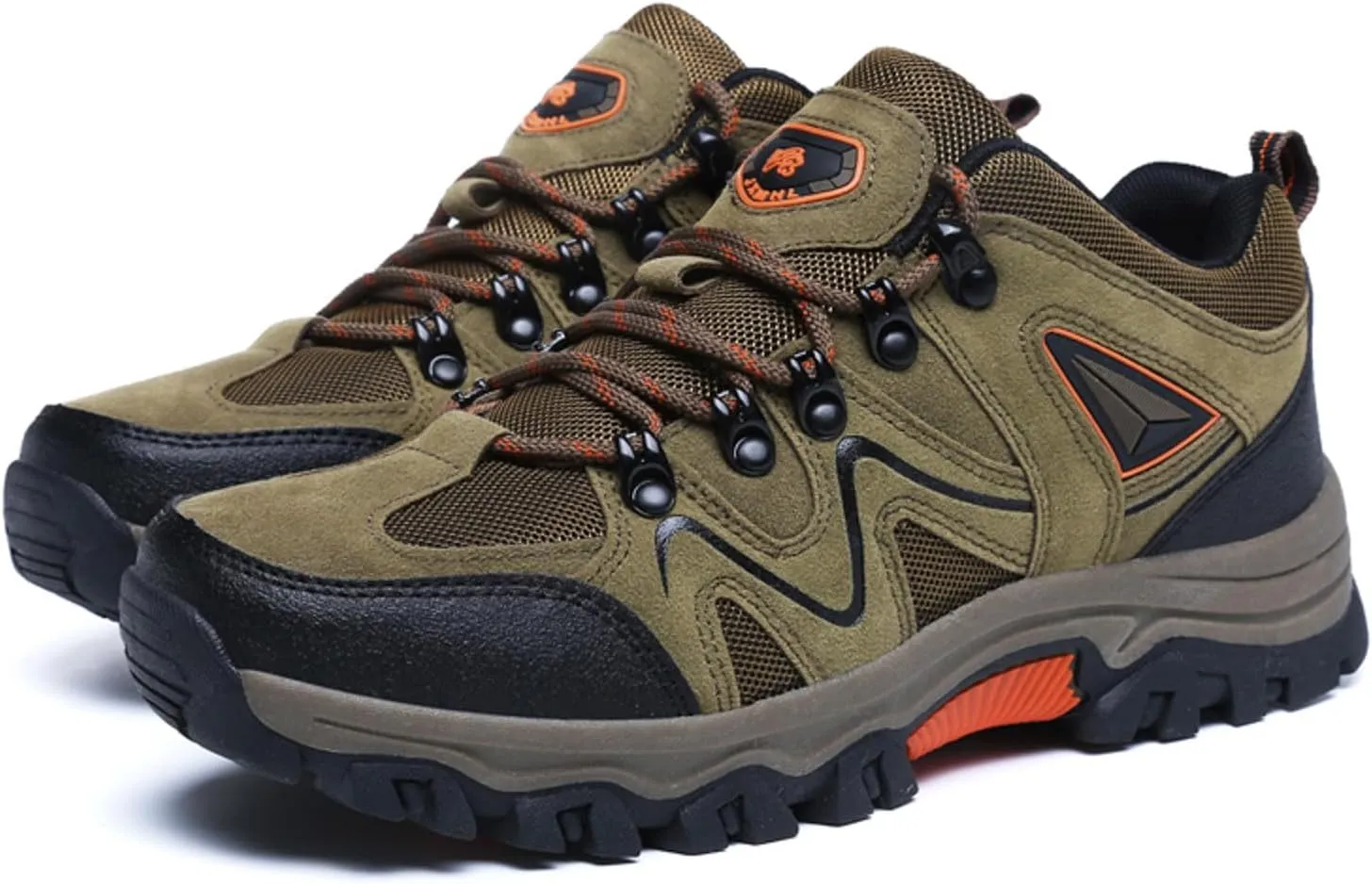 Men's Waterproof Hiking Shoes Comfortable Lightweight Non Slip Outdoor Ankle Boots Breathable Mesh Hike Trekking Climbing Shoes with Arch Support for Men Daily Walking Workout