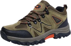 Men's Waterproof Hiking Shoes Comfortable Lightweight Non Slip Outdoor Ankle Boots Breathable Mesh Hike Trekking Climbing Shoes with Arch Support for Men Daily Walking Workout
