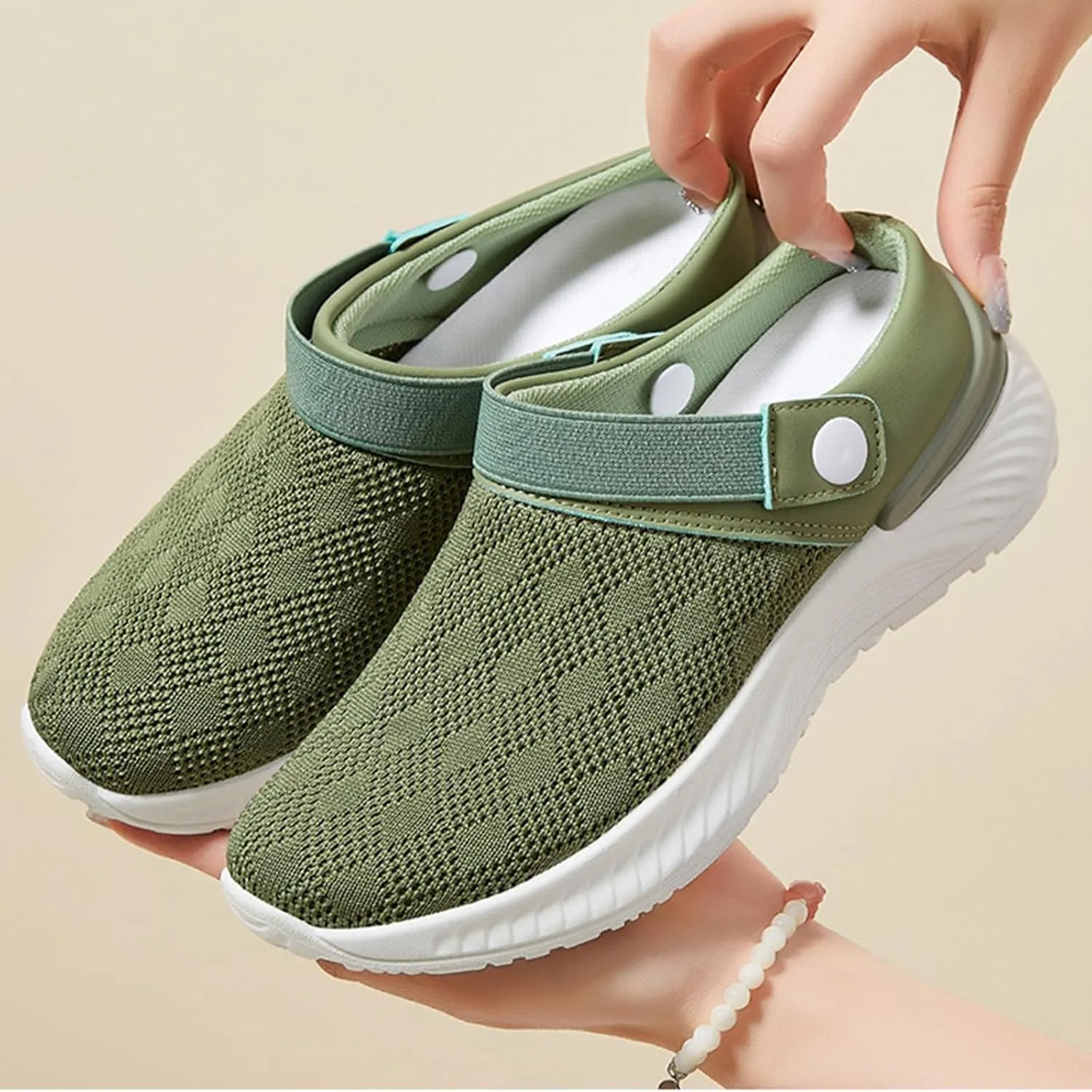 Mens Womens Mules & Clogs Garden Shoes Summer Breathable Mesh Walking Mules Sneakers Open Back Slip On Shoes Non-Slip Outdoor Beach Sandals Unisex Casual Slipper Closed Toe Slides