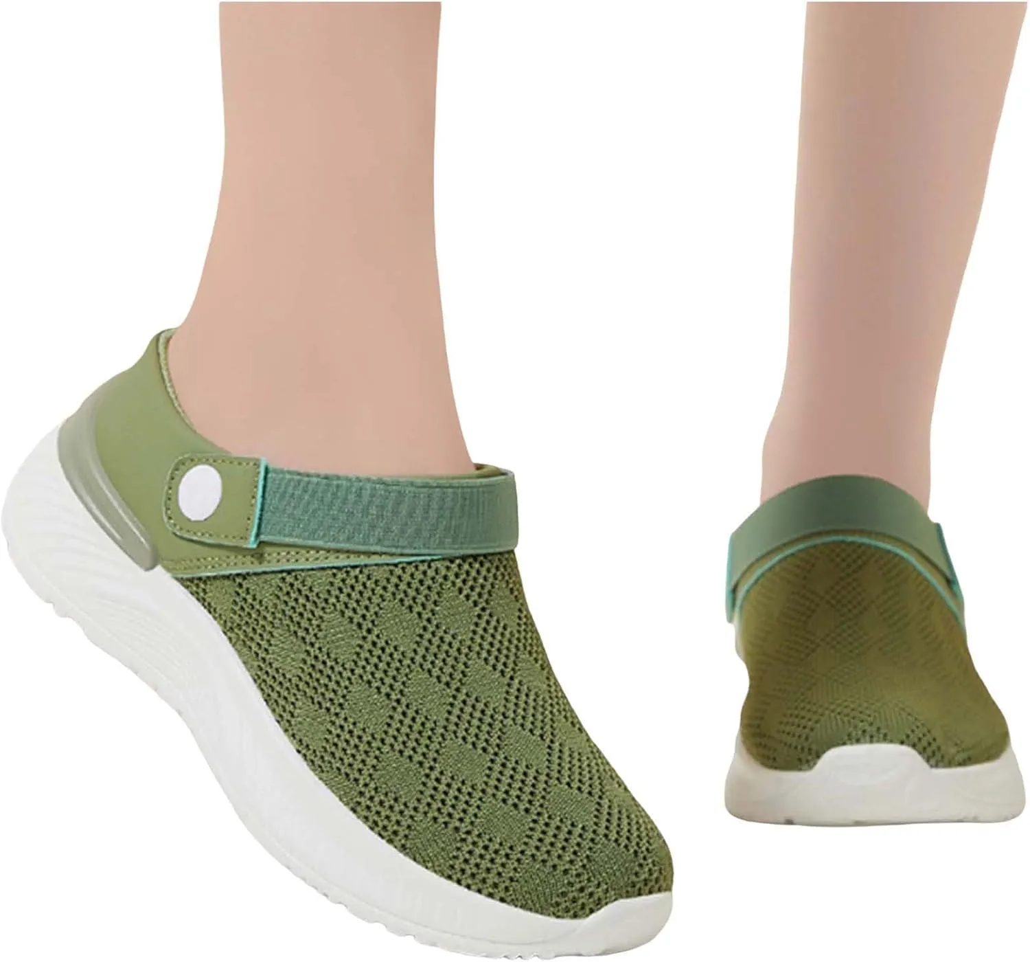 Mens Womens Mules & Clogs Garden Shoes Summer Breathable Mesh Walking Mules Sneakers Open Back Slip On Shoes Non-Slip Outdoor Beach Sandals Unisex Casual Slipper Closed Toe Slides