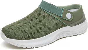 Mens Womens Mules & Clogs Garden Shoes Summer Breathable Mesh Walking Mules Sneakers Open Back Slip On Shoes Non-Slip Outdoor Beach Sandals Unisex Casual Slipper Closed Toe Slides