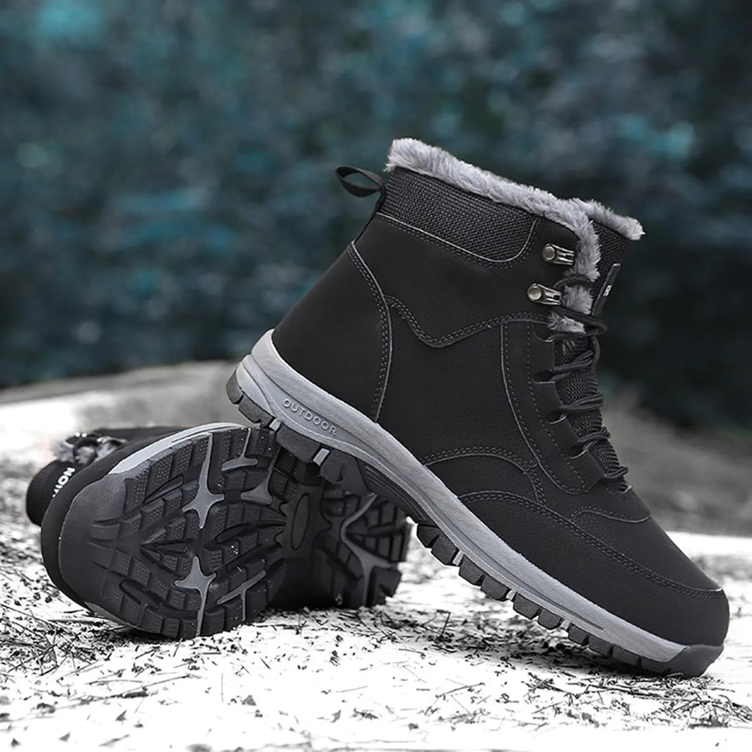 Men's Work Boots Slip On Hiking Sneakers Shoes Warm Women's Safety Shoes Business Casual Platform Sneakers Lightweight Safety Hike Grounded Footwear