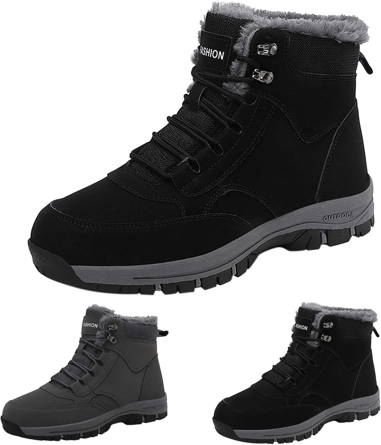 Men's Work Boots Slip On Hiking Sneakers Shoes Warm Women's Safety Shoes Business Casual Platform Sneakers Lightweight Safety Hike Grounded Footwear
