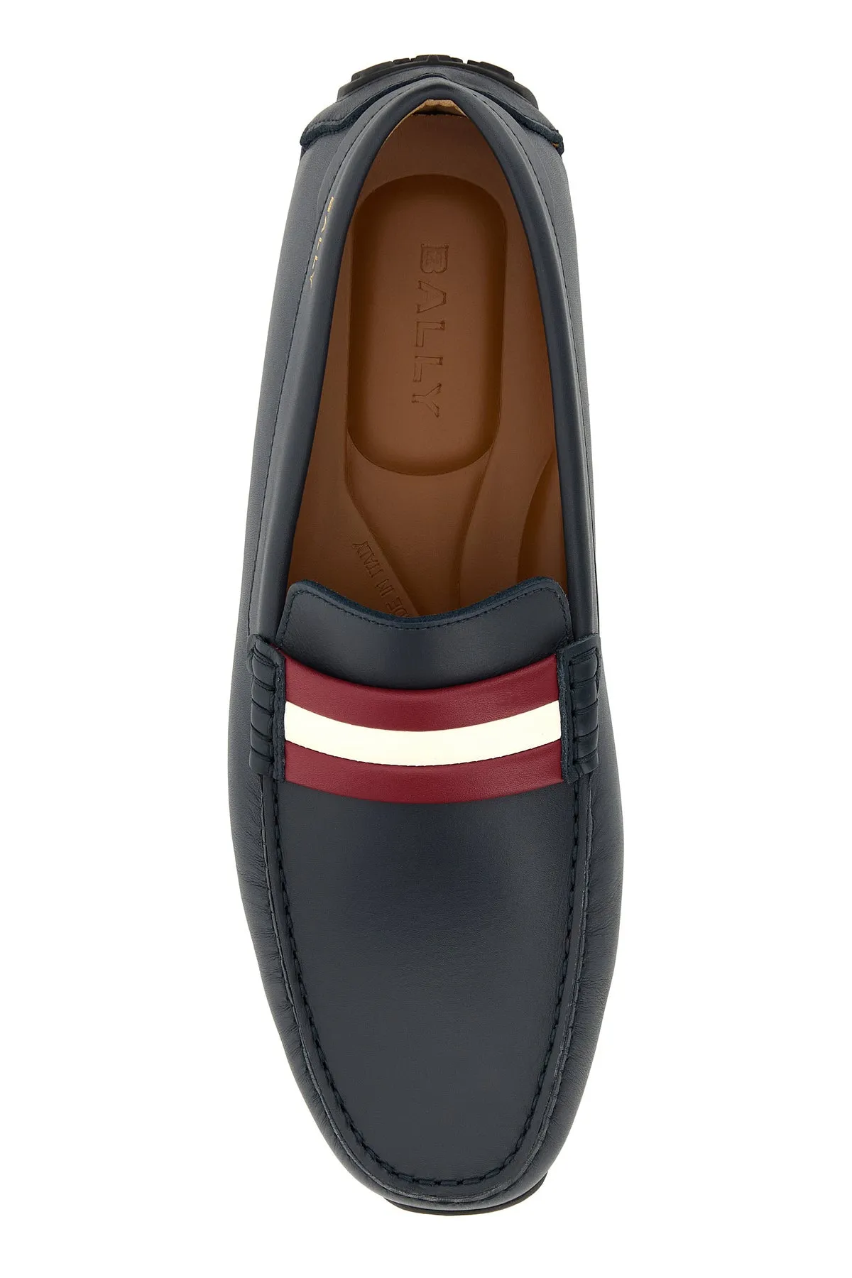 Midnight blue leather Placyd loafers
