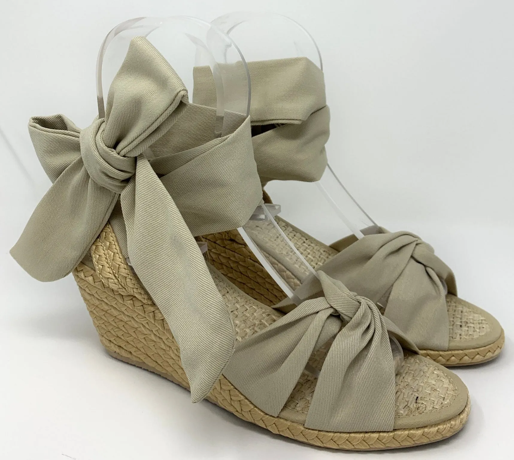 Mother of Pearl Low Wedges Espadrilles
