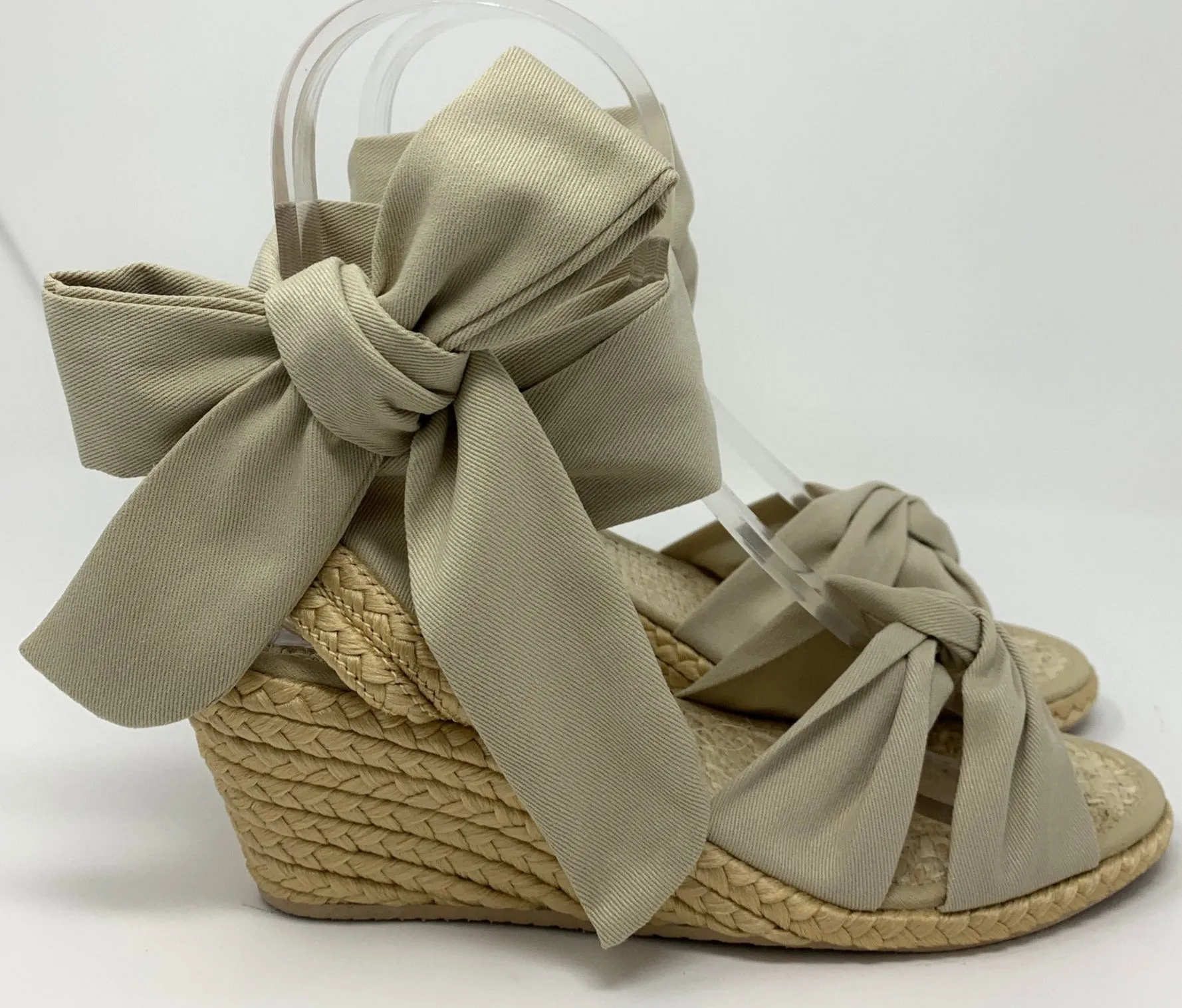 Mother of Pearl Low Wedges Espadrilles