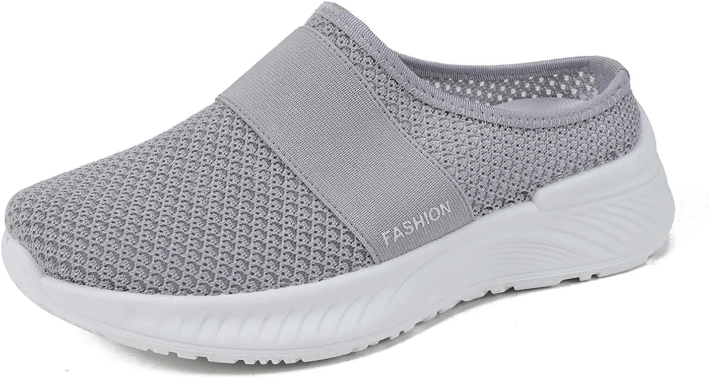 Mules for Women 2025 Comfortable Mesh Air Cushion Mule Sneakers Orthopedic Closed Toe Slip on Walking Shoes