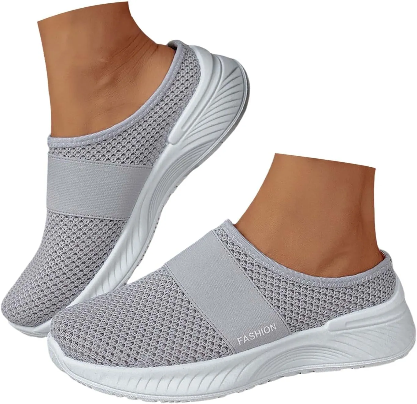 Mules for Women 2025 Comfortable Mesh Air Cushion Mule Sneakers Orthopedic Closed Toe Slip on Walking Shoes