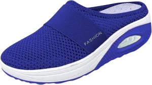 Mules for Women 2025 Slip on Orthopedic Mesh Air Cushion Mule Shoes Backless Diabetic Walking Shoes with Arch Support