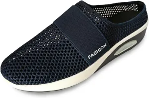 Mules for Women Mesh Backless Slip on Mule Shoes Air Cushion Orthopedic Walking Shoes Slippers with Arch Support