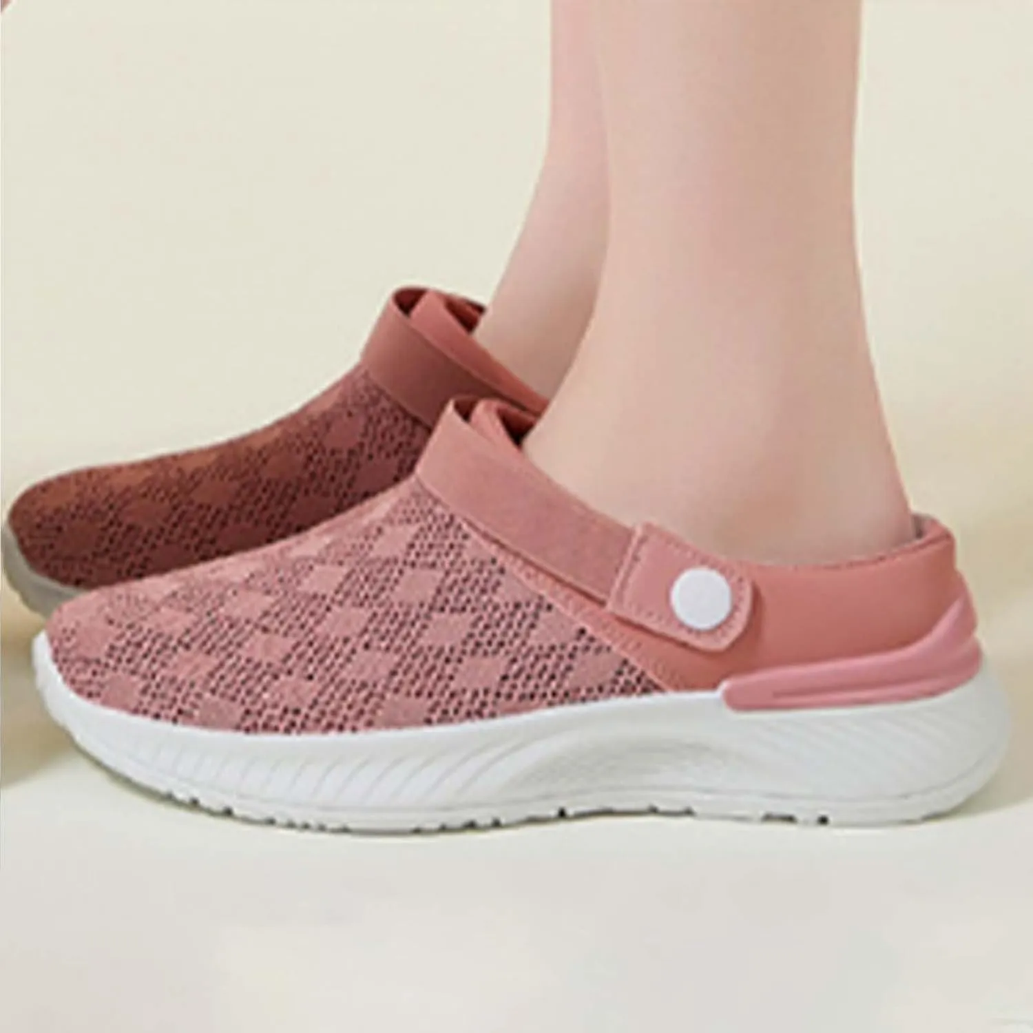 Mules for Women Outdoor Hiking Slip On Sandals Sports Water Shoes Fashion Slippers Classic Clogs for Women Breathable Mesh Walking Mules Sneakers Open Back Slip On Shoes Orthopedic Diabetic Shoe