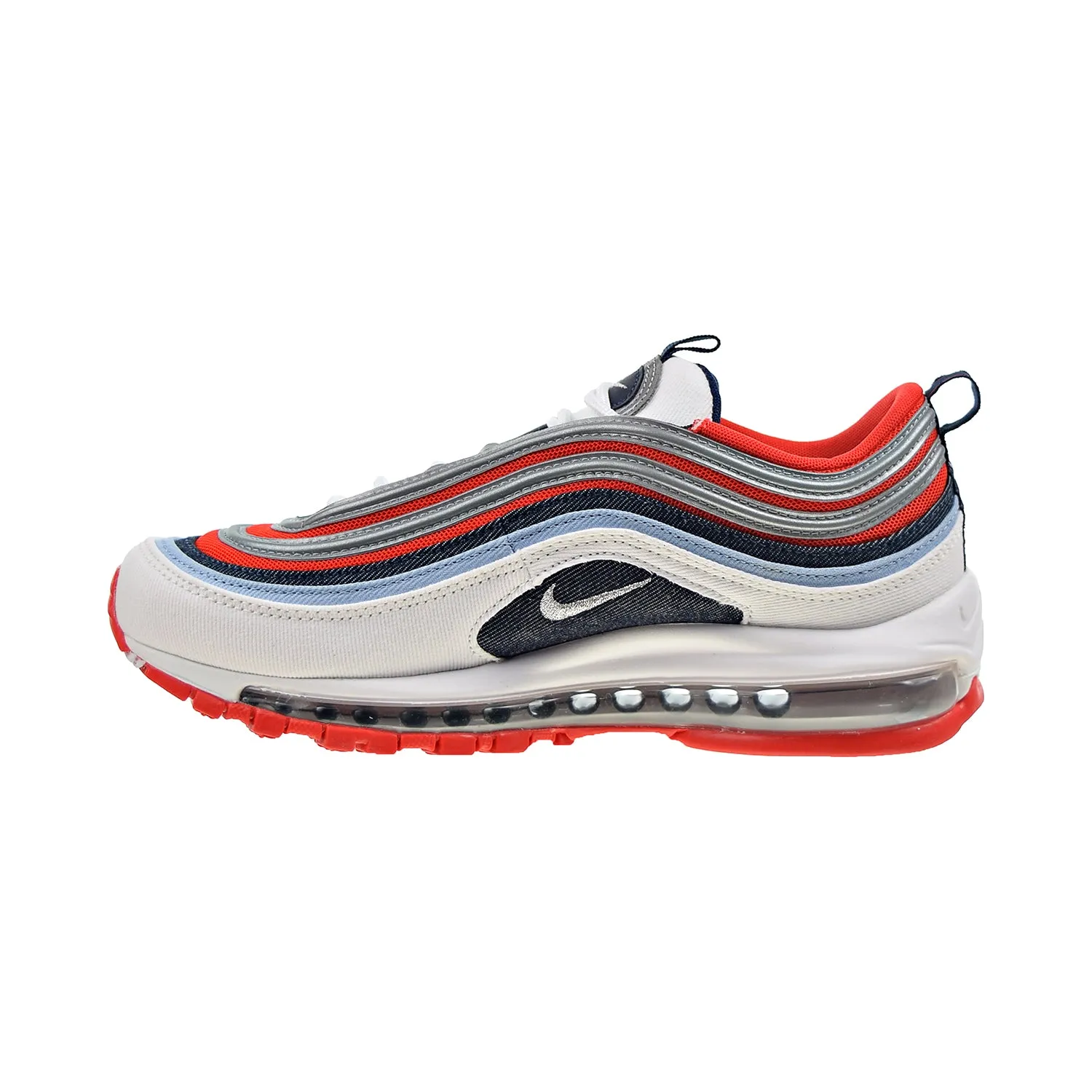 Nike Air Max 97 "USA Denim" Men's Shoes Chile Red-Metallic Silver
