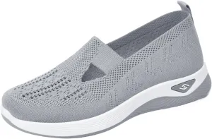 Orthopedic Shoes for Women Slip On Sneakers Breathable Soft Sole Diabetic Walking Shoes Comfort Non Slip Work Sneakers Lightweight Wide Width Soft Sole Arch Support Non-Slip Shoe
